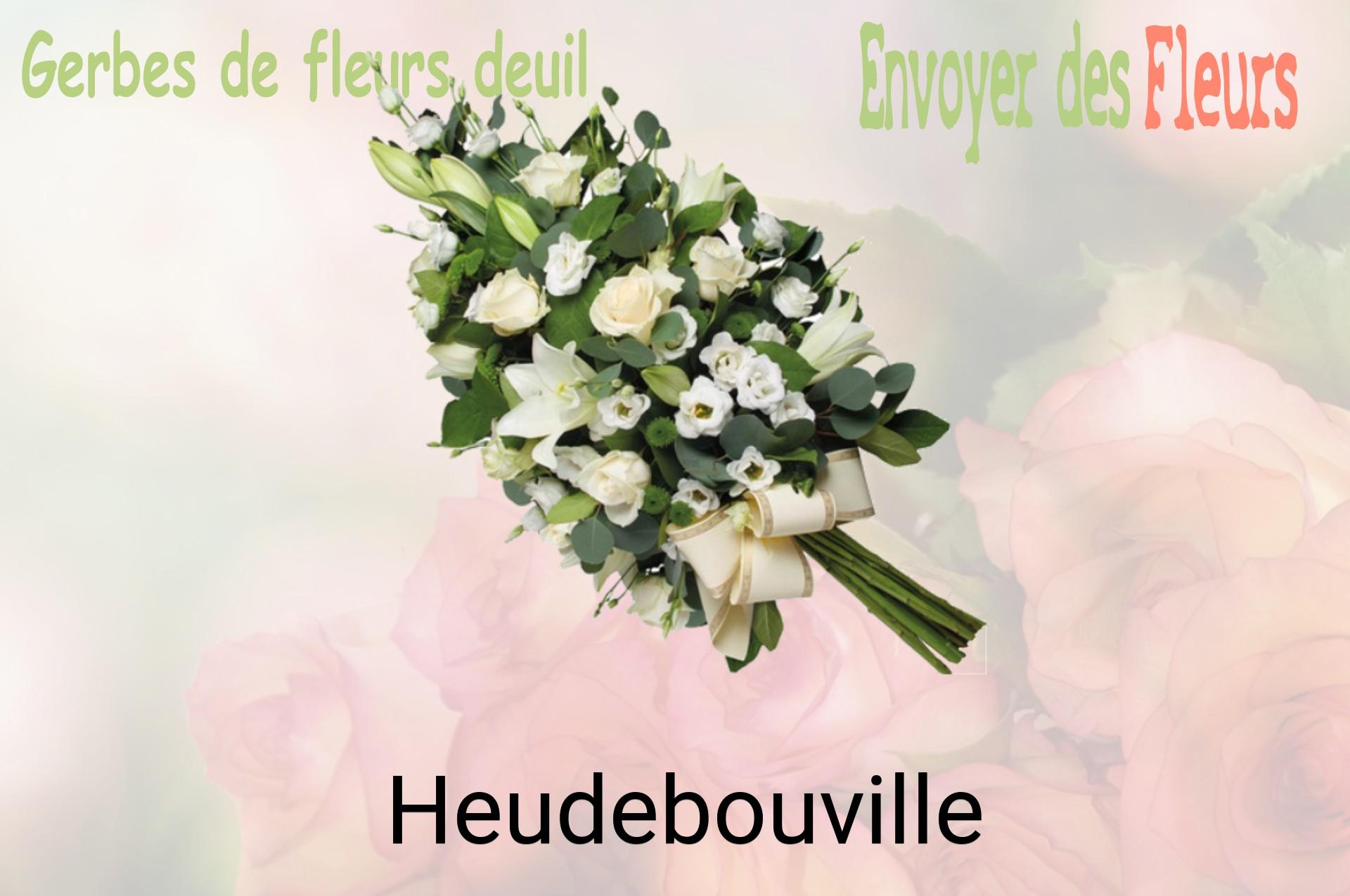 Gerbe de fleurs de deuil livrée à Heudebouville